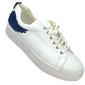Marté Angels Ease White Leather Sneakers Trainers Low Size 41 Navy Wing Spain